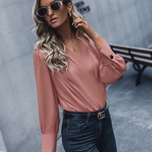 black classic v neck surplice bodysuit work - Picture 13 of 13